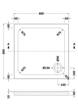 Shower Stone Tray Size