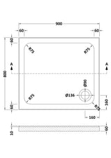 Shower Stone Tray Size