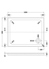 Shower Stone Tray Size