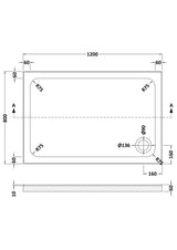 Shower Stone Tray Size