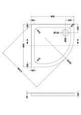 Shower Stone Tray Size