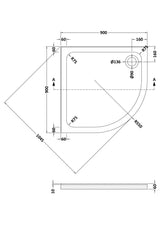 Shower Stone Tray Size