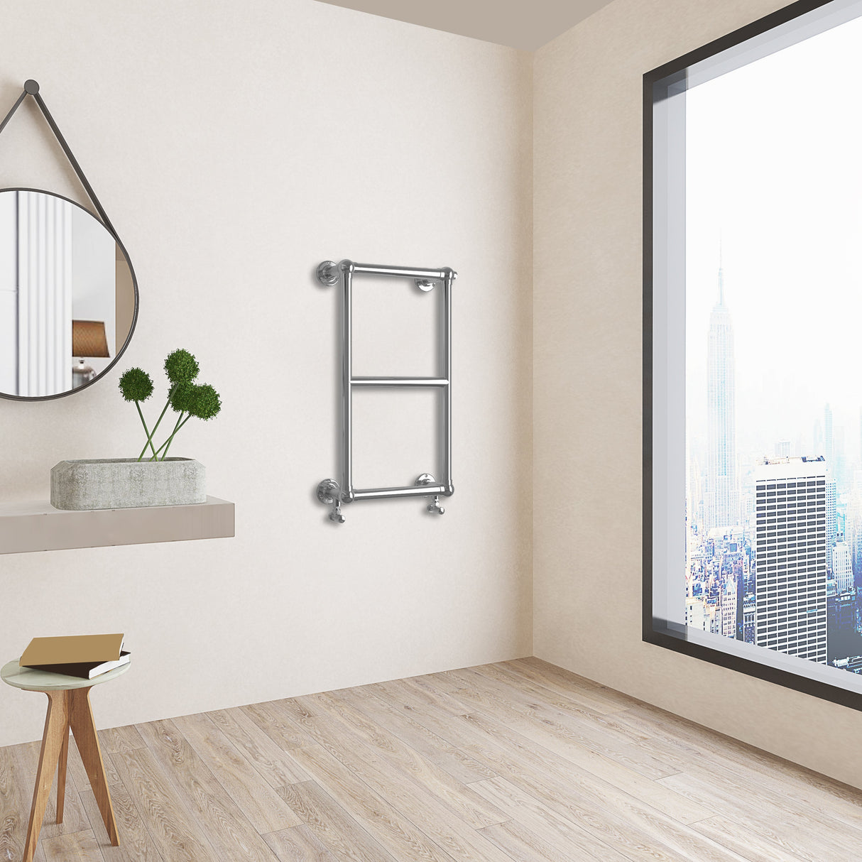 Traditional 3 Bar Victorian Style Chrome Heated Towel Rail Bathroom Radiator