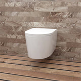 Modern Splash Modern Rimless Wall Hung Toilet WC Pan With UF Soft Close Seat