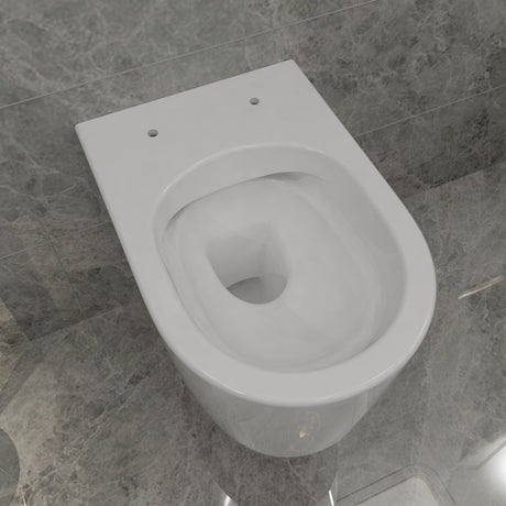 Modern Splash Rimless Wall Hung Toilet - Close Up Detail