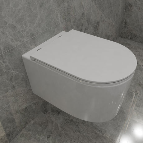 Modern Splash Rimless Wall Hung Toilet - Angle View