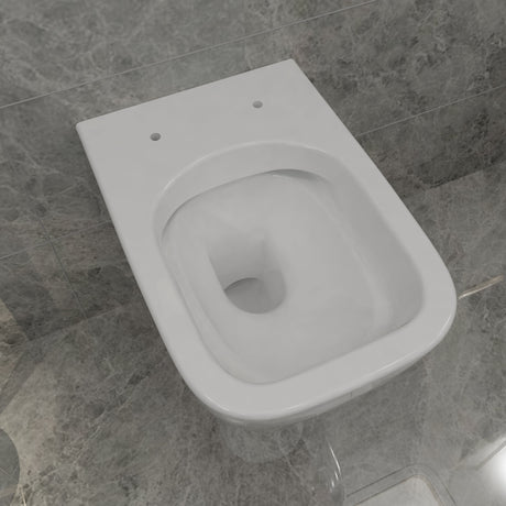 Modern Splash Square Wall Hung Toilet - Close Up Detail