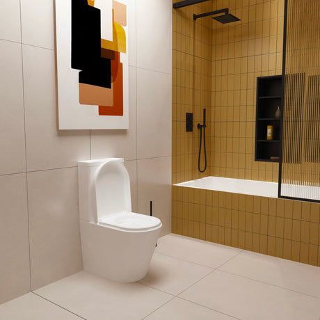 Modern Splash Wall Hung Toilet White-TO-A372+TO-B372