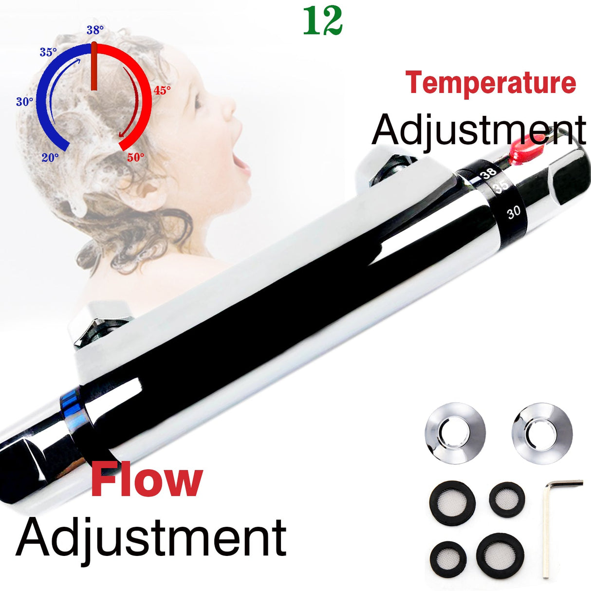 Modern Splash Thermostatic Shower