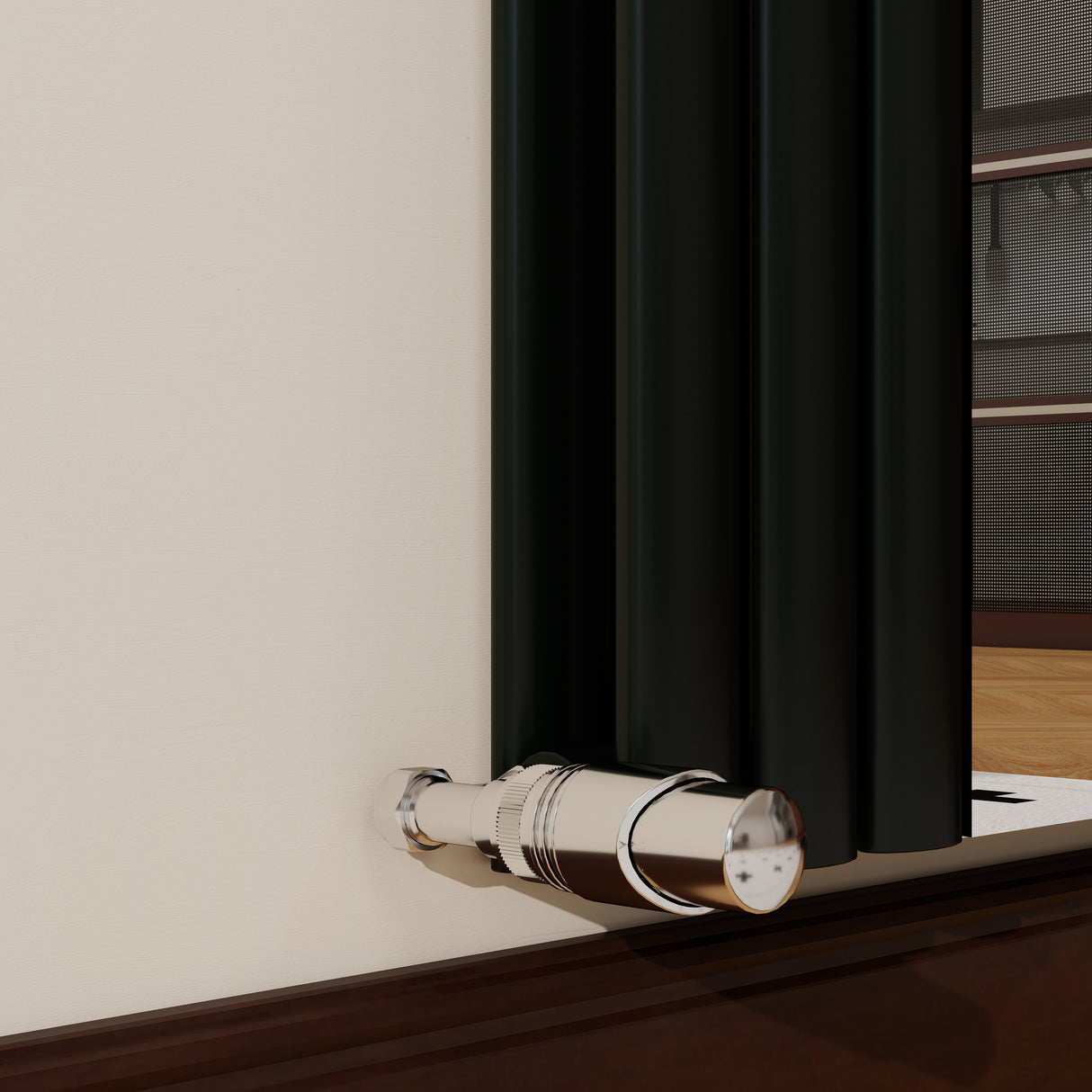Modern Splash Vertical Oval Column Mirror Radiator 1800x381mm Double