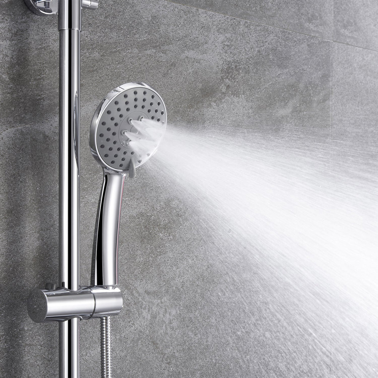 Modern Splash Steel Thermostatic Shower Mixer