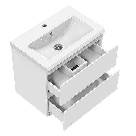 Modern Splash White Hung Vanity Units