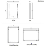 Illuminated LED Bathroom Mirrors with Demister Pad Wall Mounted