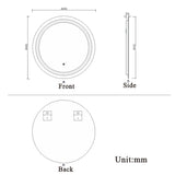 Modern Splash LED Round Mirror-BM-1703