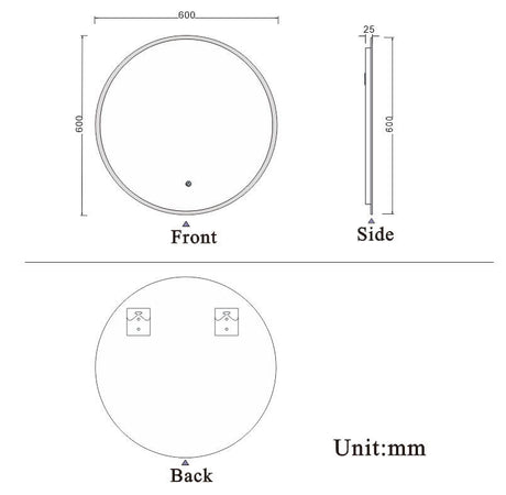 Modern Splash LED Round Mirror
