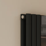 Modern Splash Vertical Oval Column Mirror Radiator 1800x499mm Double