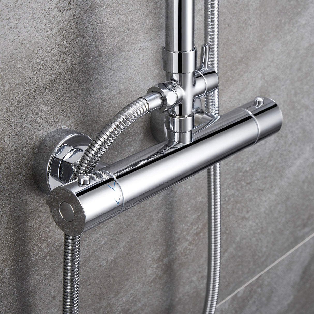 Modern Splash Steel Thermostatic Shower Mixer