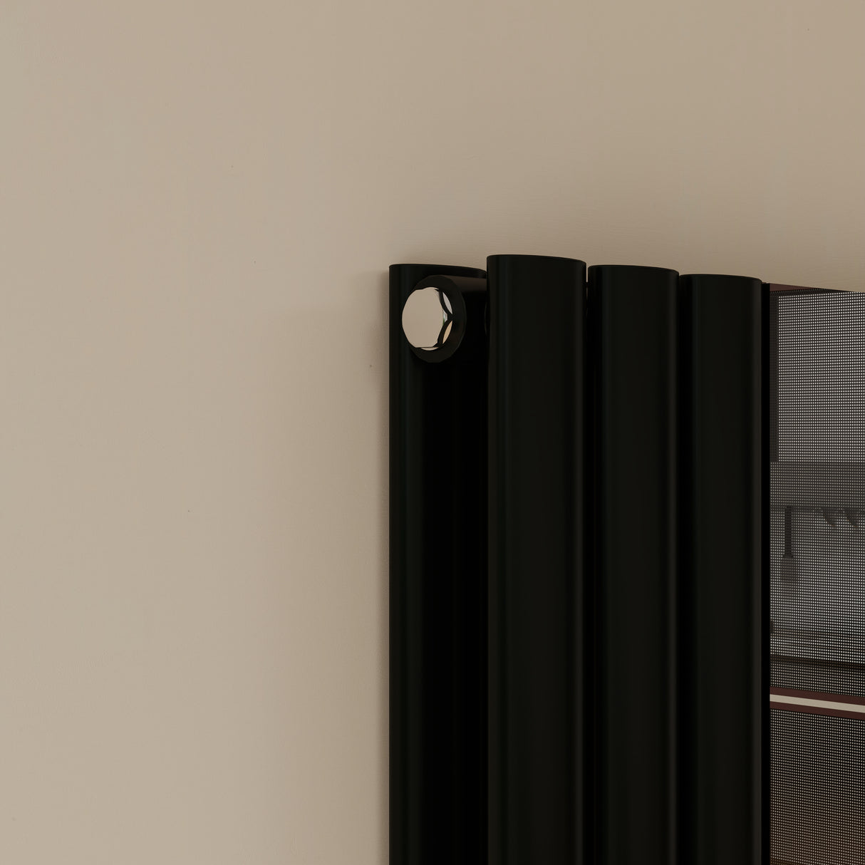 Modern Splash Vertical Oval Column Mirror Radiator 1800x499mm Double