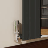 Modern Splash Vertical Flat Panel Mirror Radiator 1800x553mm Single