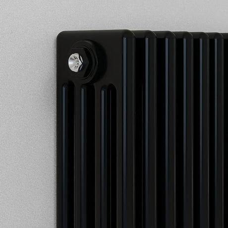 Modern Splash Cast Iron Black Radiator Details
