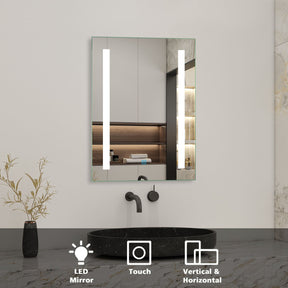 Modern Splash LED Rectangle Mirror