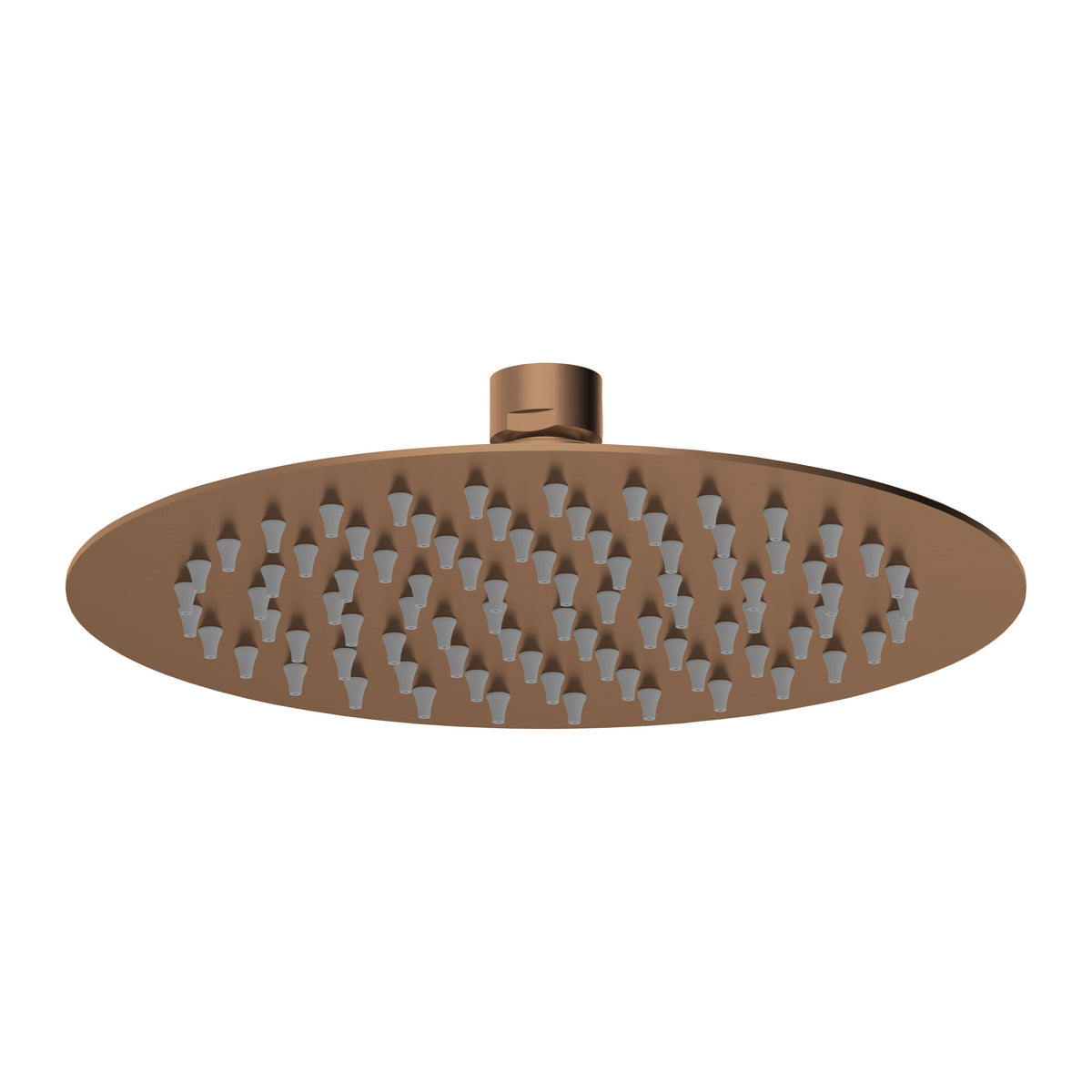 Modern Splash 200mm Round Brushed Bronze Fixed Shower Head