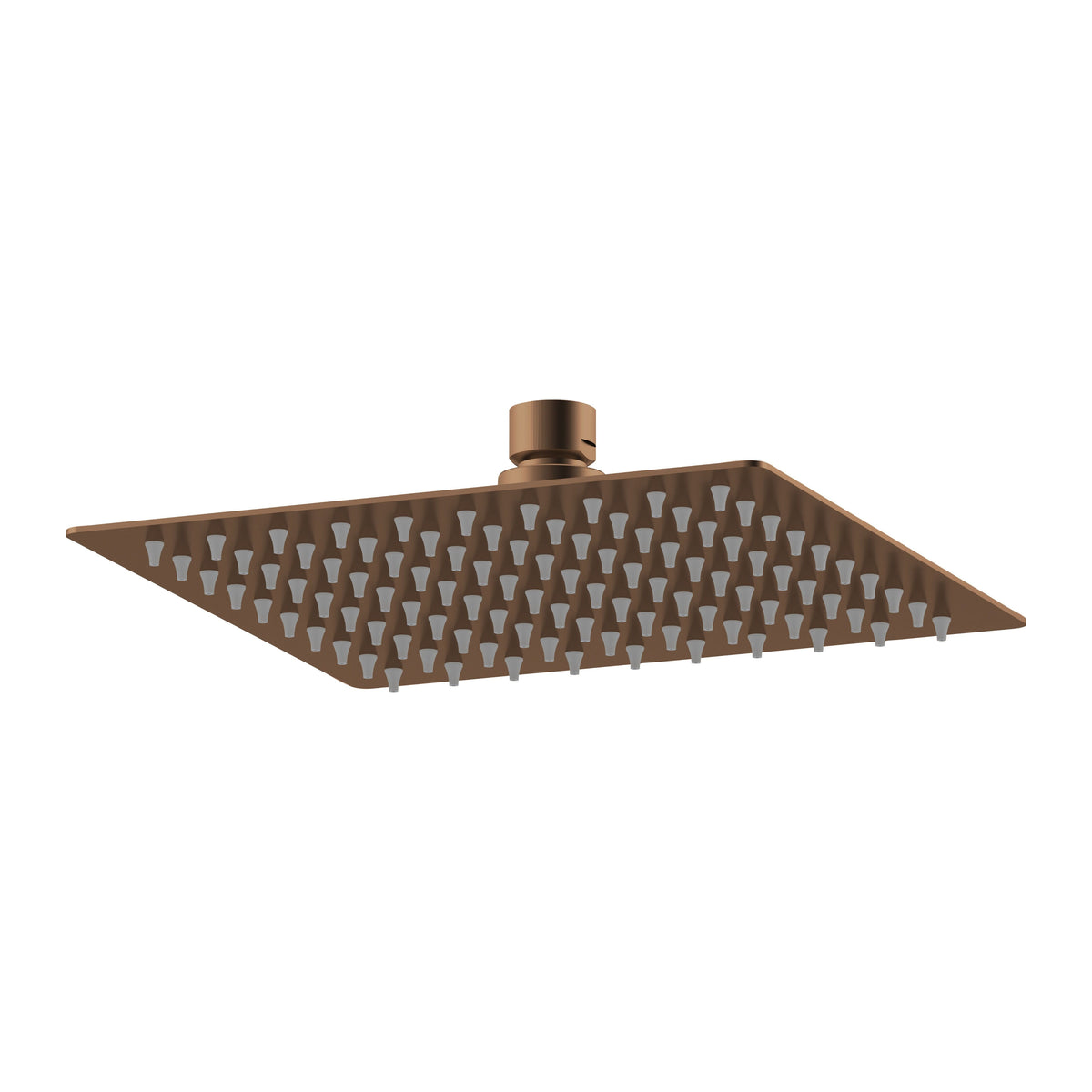 Modern Splash 200mm Square Brushed Bronze Fixed Shower Head