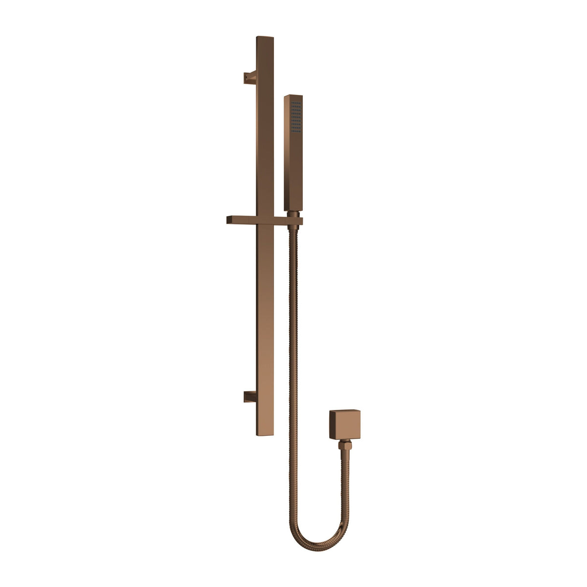 Modern Splash Brushed Bronze Rectangular Shower Slider Rail Kit