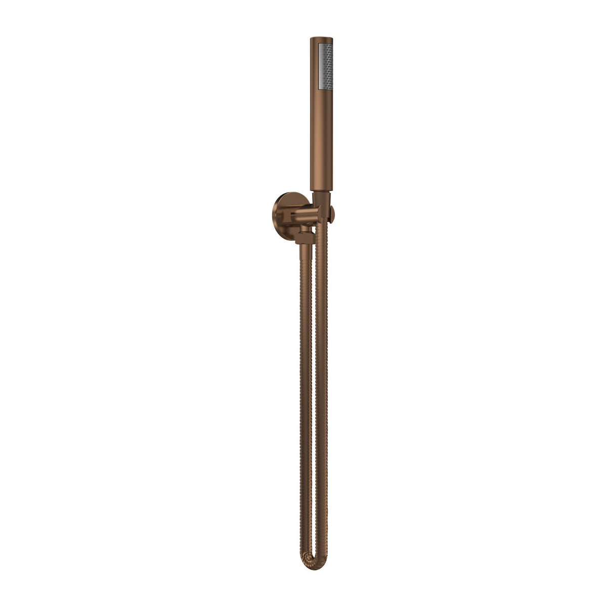 Modern Splash Brushed Bronze Shower Handset Kit With Round Outlet Elbow