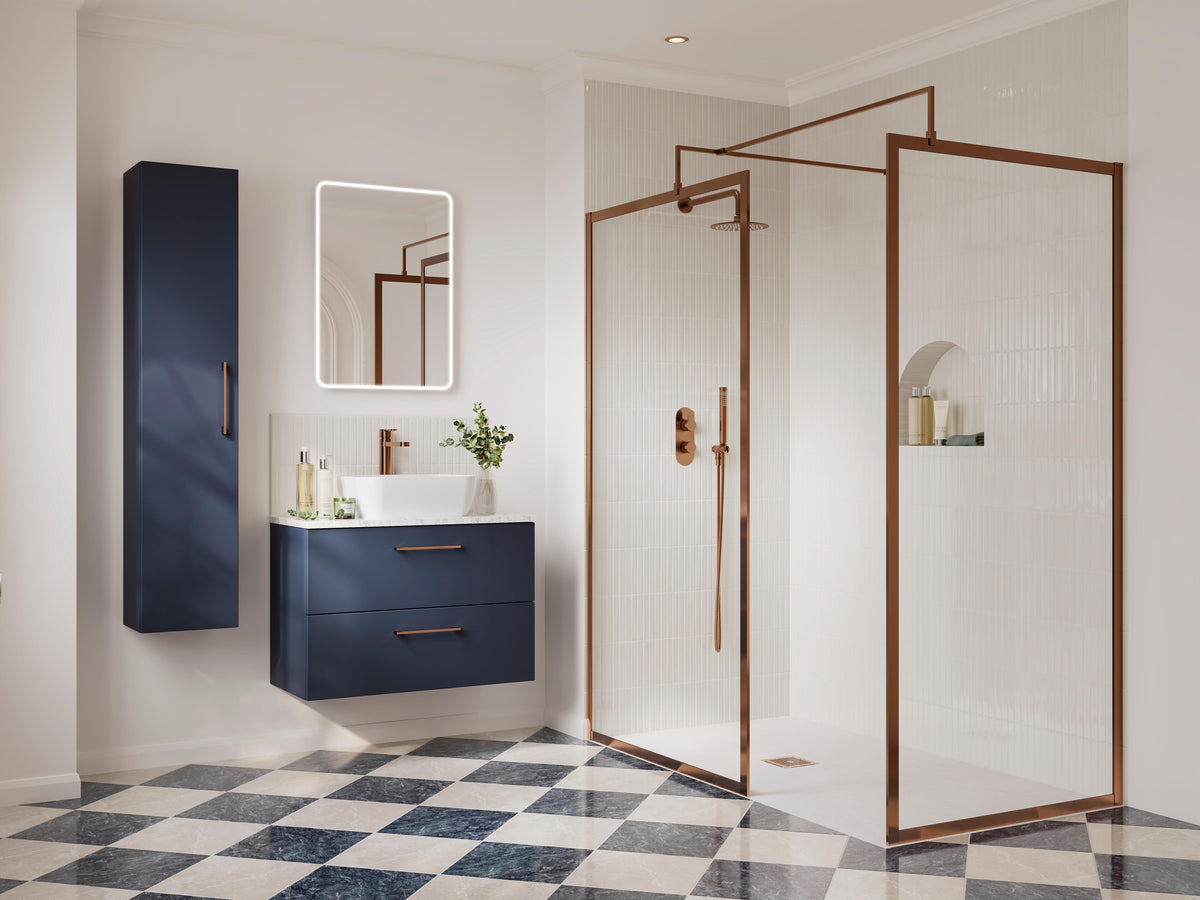 Modern Splash Brushed Bronze Shower Handset Kit With Round Outlet Elbow
