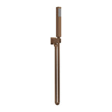 Modern Splash Brushed Bronze Shower Handset Kit With Square Outlet Elbow