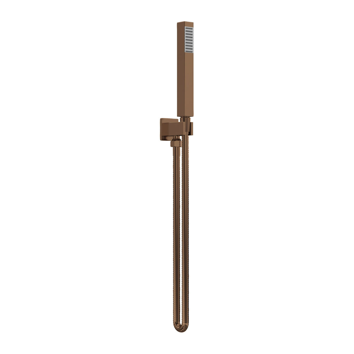 Modern Splash Brushed Bronze Shower Handset Kit With Square Outlet Elbow