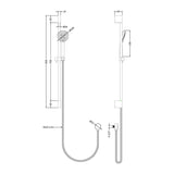 Modern Splash  Chrome Slimline Shower Slide Rail Kit