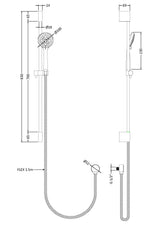 Chrome Slimline Shower Slide Rail Kit