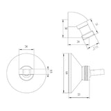 Chrome Wall Bracket & Elbow