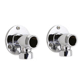 Modern Splash Chrome Backplate Elbow Unions for use with Bar Shower Valves