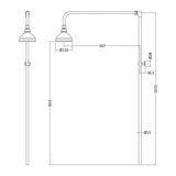 Modern Splash Chrome Rigid Riser Kit