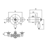 Modern Splash Chrome Exposed Shower Valve