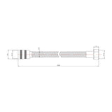 2m Chrome Double Lock Shower Flex