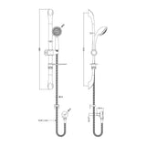 Modern Splash Chrome Shower Slide Rail Kit Slide