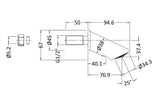 Modern Splash Chrome Commercial Concealed Shower Valve With Fixed Head
