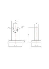 Chrome Shower Wall Bracket