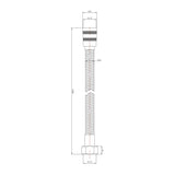 Modern Splash  1.75m Chrome Double Lock Shower Flex