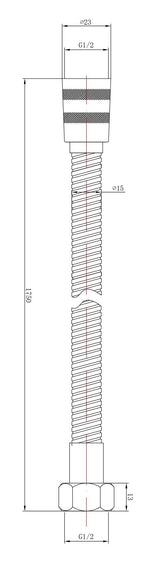 1.75m Chrome Double Lock Shower Flex