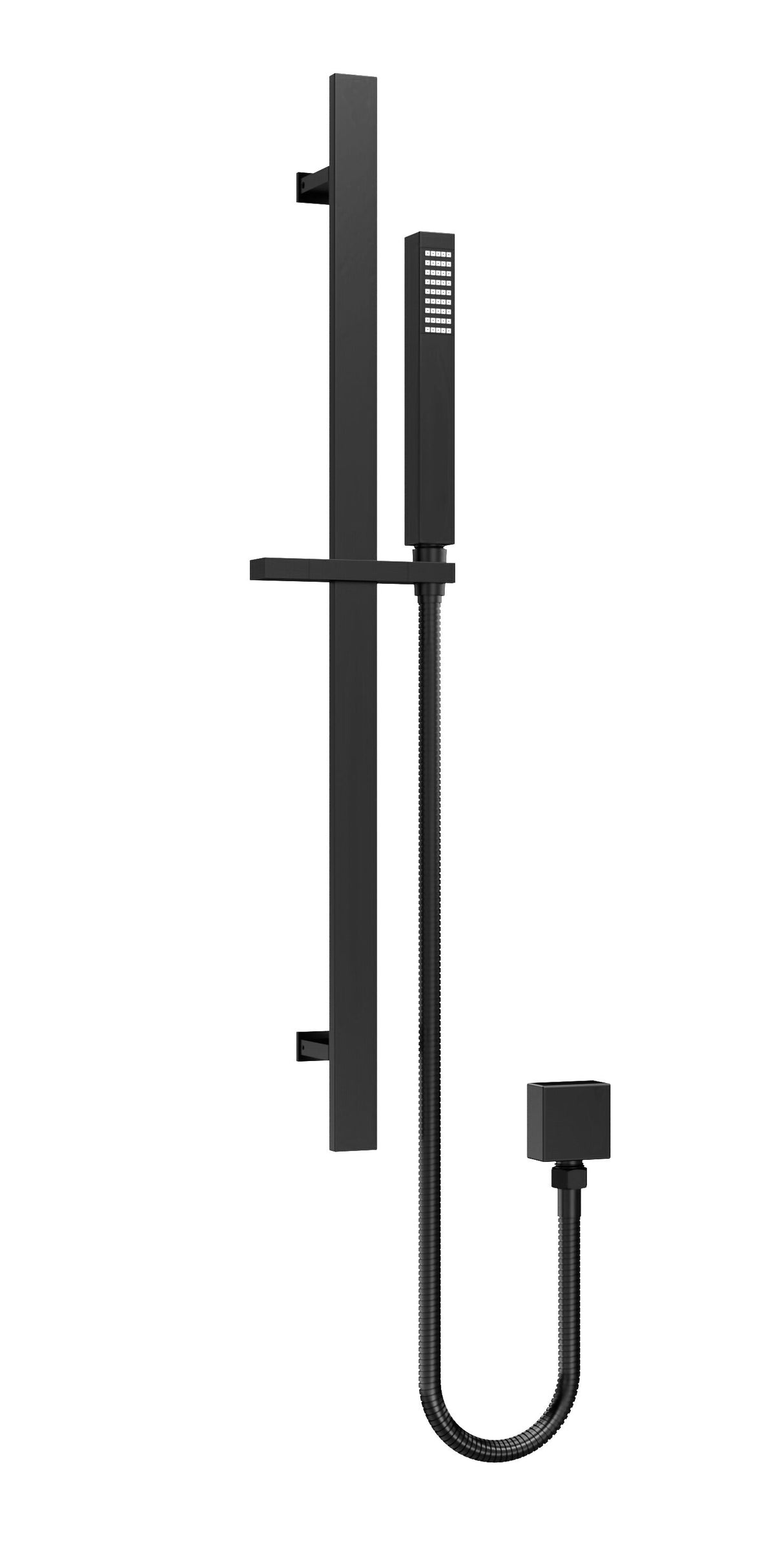 Modern Splash Matt Black Shower Slide Rail Kit