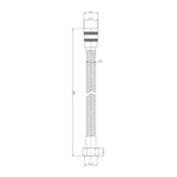 Modern Splash  1.5m Matt Black Double Lock Shower Flex