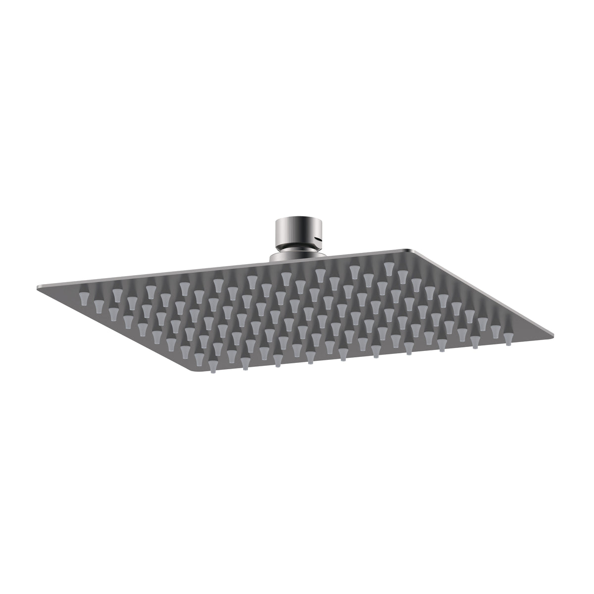 Modern Splash Brushed Pewter Square Fixed Shower Head
