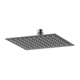 Modern Splash Brushed Pewter Square Fixed Shower Head