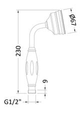 Traditional Brushed Pewter Shower Handset