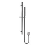 Modern Splash Brushed Pewter Square Shower Slider Rail Kit